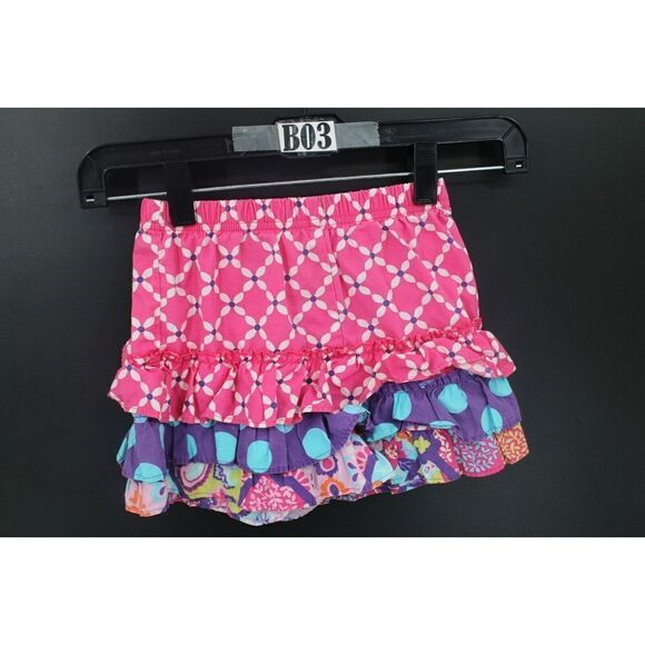 ELEANOR ROSE RUFFLE SKORT SHORTS SIZE 4/5 PINK PURPLE BLUE - Picture 1 of 6
